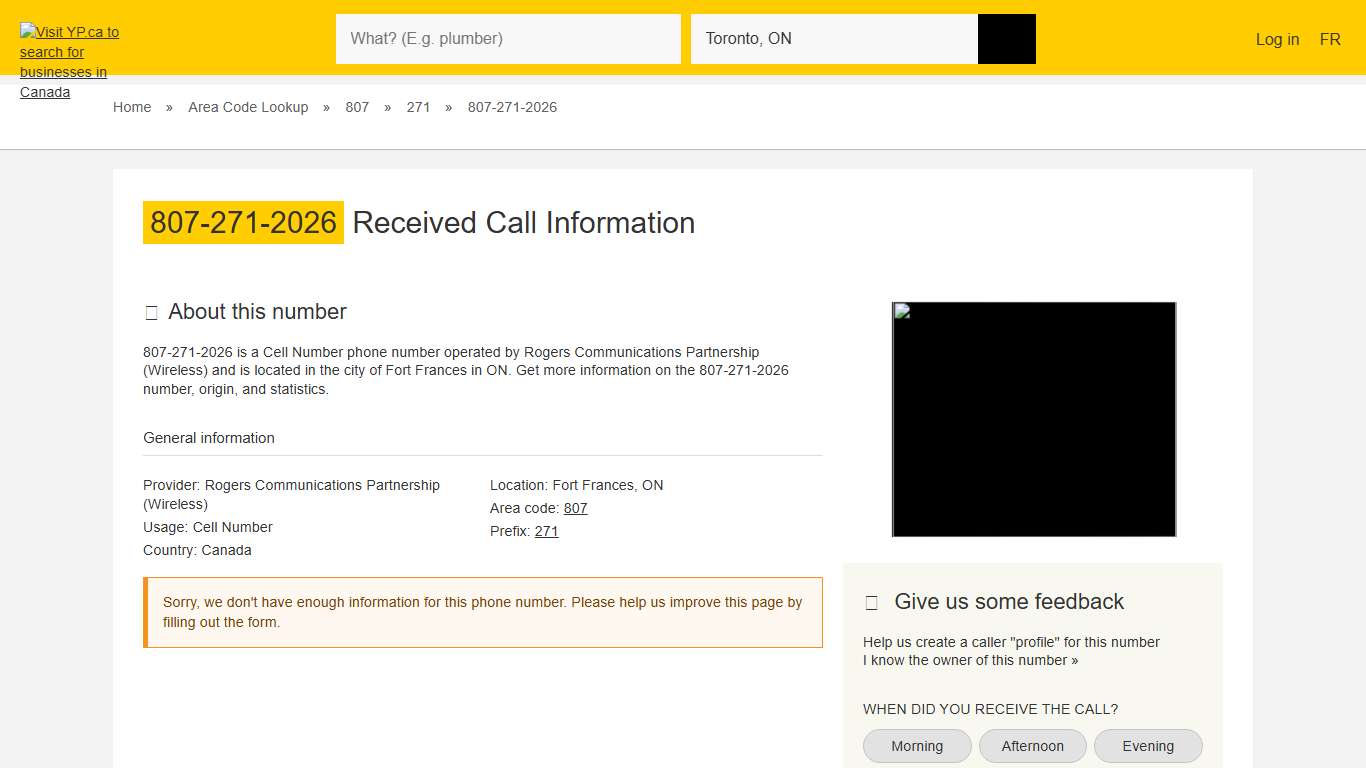 807-271-2026 | 18072712026 Who called from Fort Frances | YP.CA